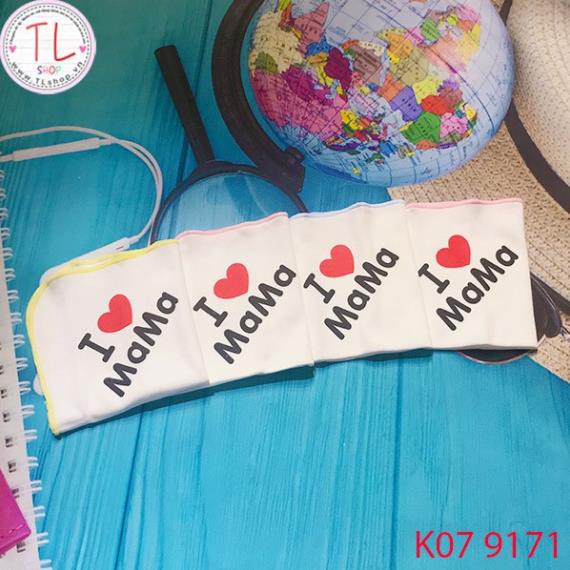 Khăn sữa cho bé - Set khăn sữa I love mama xinh xắn - Đồ dùng cho trẻ