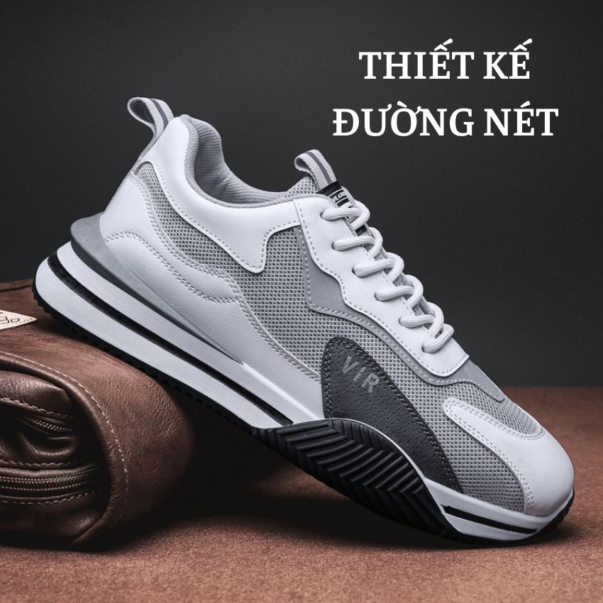 Giày Nam Thể Thao Thời Trang Jordan Tôn Dáng Da PU Đế Cao PVC Đàn Hồi Êm chân Đi Học Đi Chơi ZHIPO-24