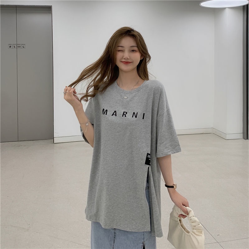 Áo Thun Tay Ngắn Dáng Rộng Che Bụng Thời Trang Mùa Hè Dành Cho Nữ