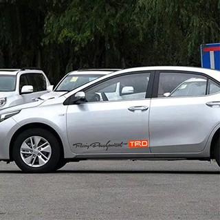 Bộ 2 tem dán cửa xe ô tô TRD