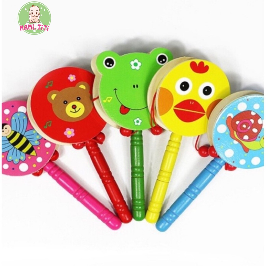 Trống cho bé hình con vật phát ra âm thanh kích thích thính giác cho bé [ Chât Liệu Gỗ An Toàn ] HÀNG VIỆT NAM