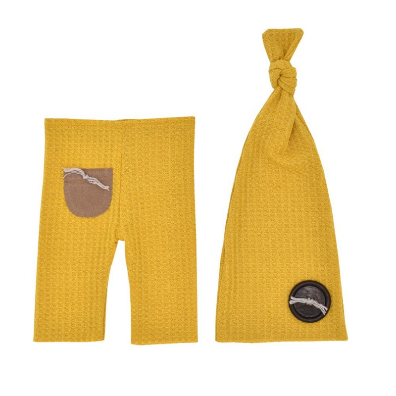 Bộ 2 Khăn Turban Đan Len Đuôi Dài Thời Trang Cho Bé Sơ Sinh
