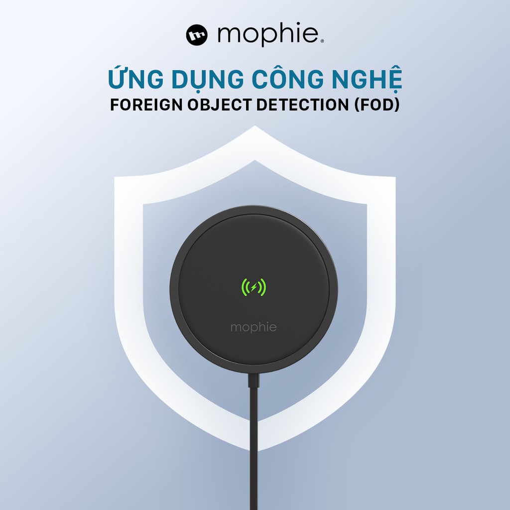 Miếng sạc Mophie Snap Plus sạc nhanh không dây chuẩn Qi, công suất lên tới 15w