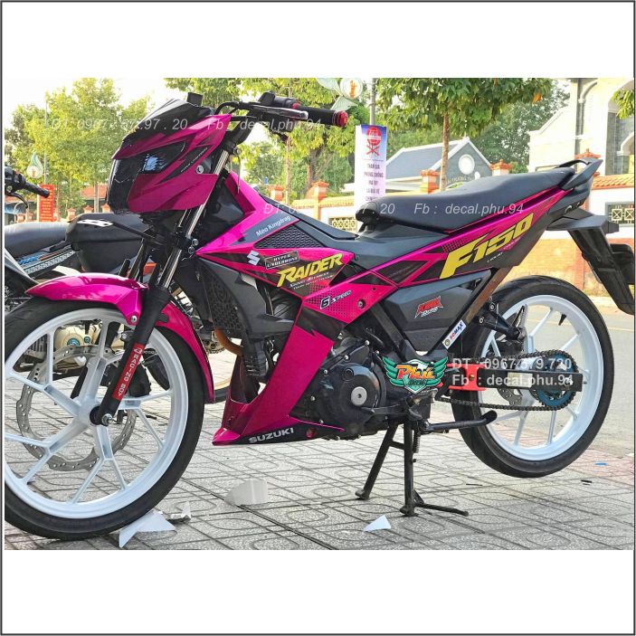 Tem Rời Raider Hồng đen Candy (V)
