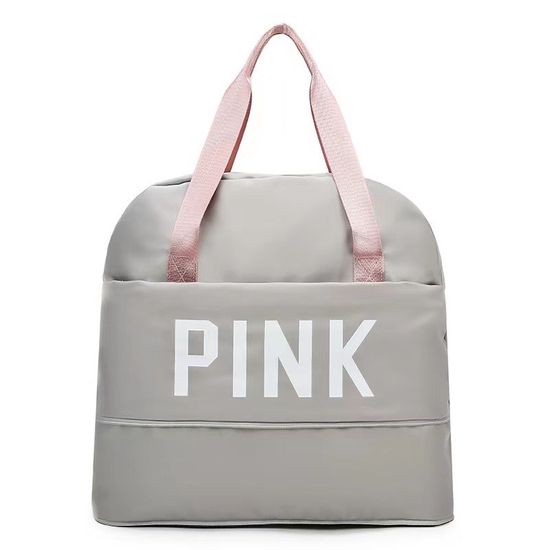 Túi Du Lịch Cỡ Lớn 2 Tầng Pink Đa Năng Chất Liệu Dệt Cao Cấp Chống Nước SC34