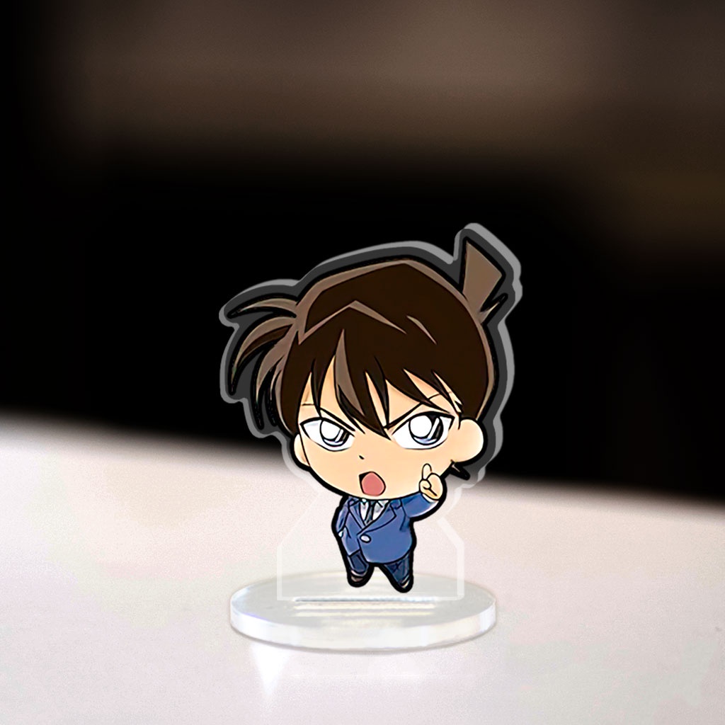 Mô hình Mini Conan Standee Chibi phim truyện hoạt hình thám tử lừng danh Conan Kaito Kid góc học tập cao 3cm HM Decor