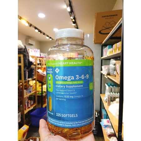 Viên Uống Omega 369 Supports Heart Health Member’s Mark 325 viên (Mẫu mới) - Nhập khẩu Mỹ