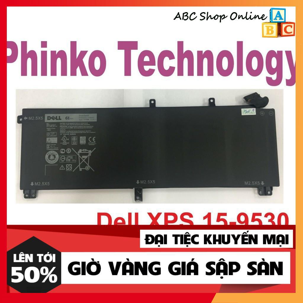 (HÀNG ZIN) Pin Laptop Dell  XPS 15 9530 Precision M3800 T0TRM 245RR 0H76MY H76MV Y758W 7D1WJ 61Wh 6 CELL