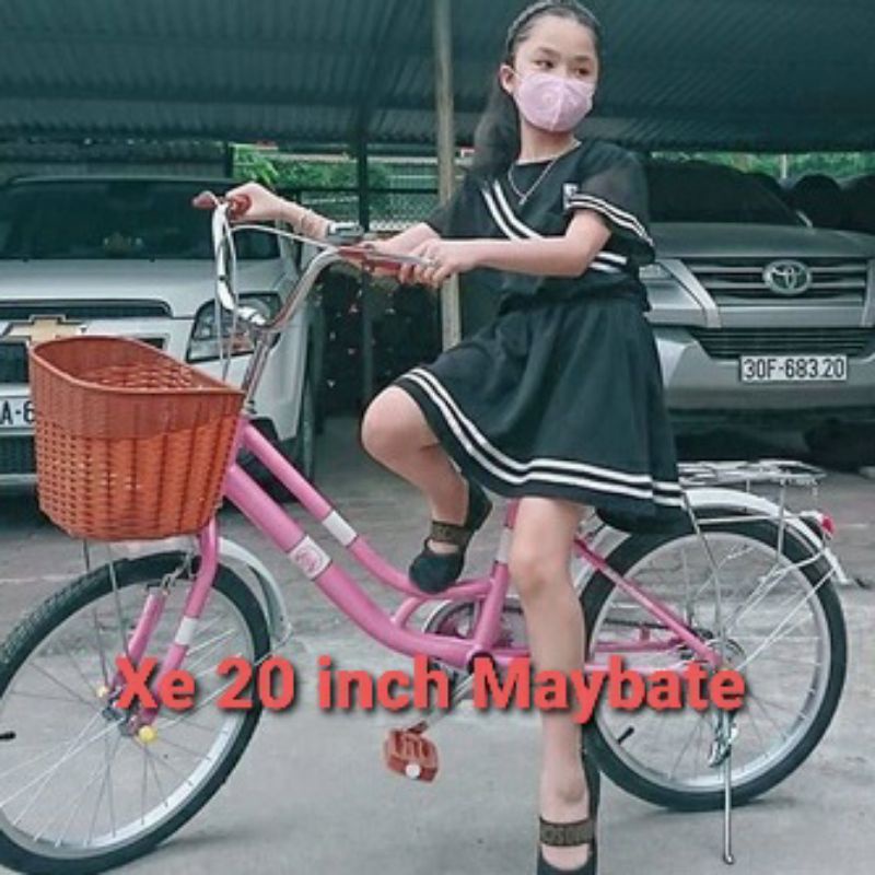 Xe đạp 20 inch Maybate gác ba ga inoc