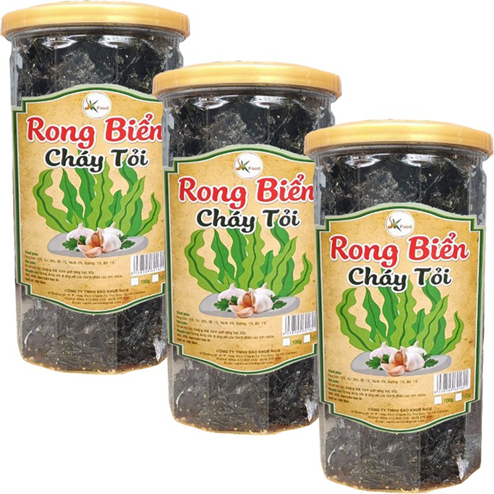 [Combo 3 Hũ] Rong Biển Cháy Tỏi Ớt Thơm Ngon - Mỗi Hũ 100G HIỆU SK FOOD