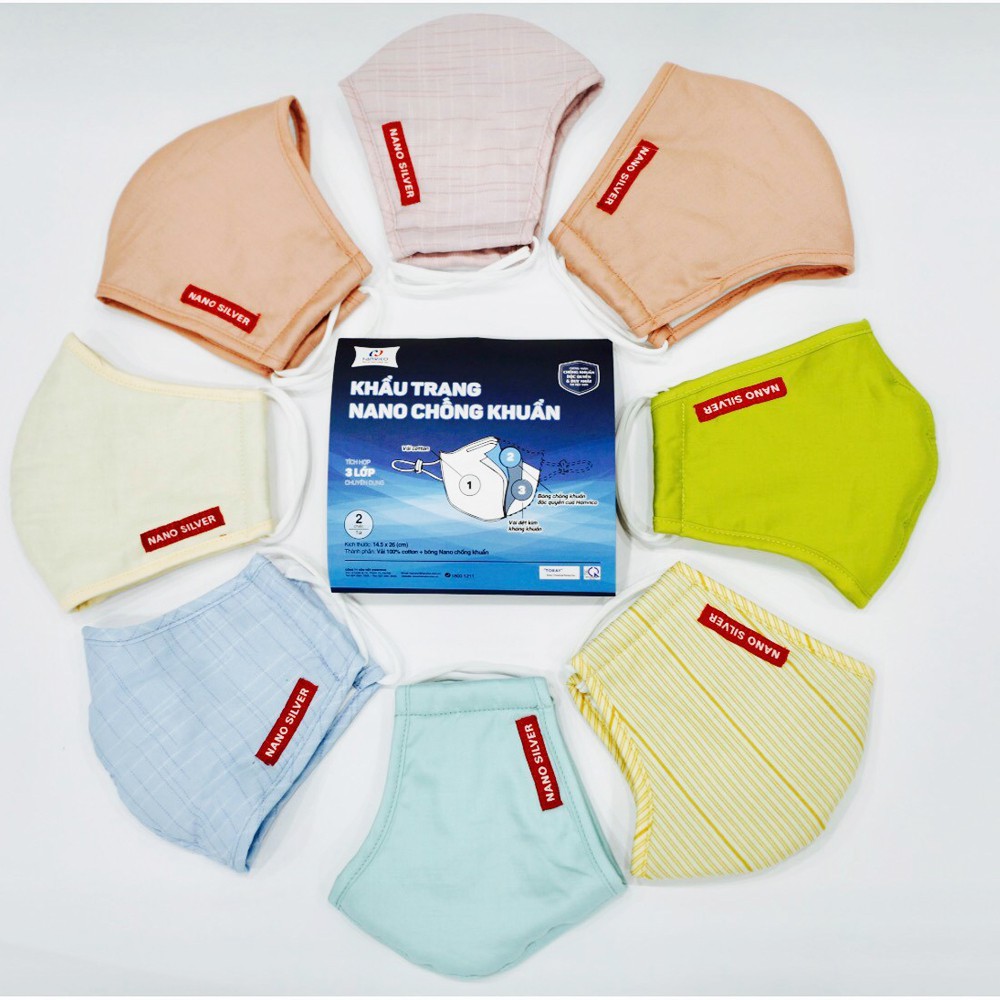 2 Chiếc Khẩu Trang Kháng Khuẩn Nano Bạc Độc Quyền Hanvico (Sản Phẩm Bán Phi Lợi Nhuận) | BigBuy360 - bigbuy360.vn