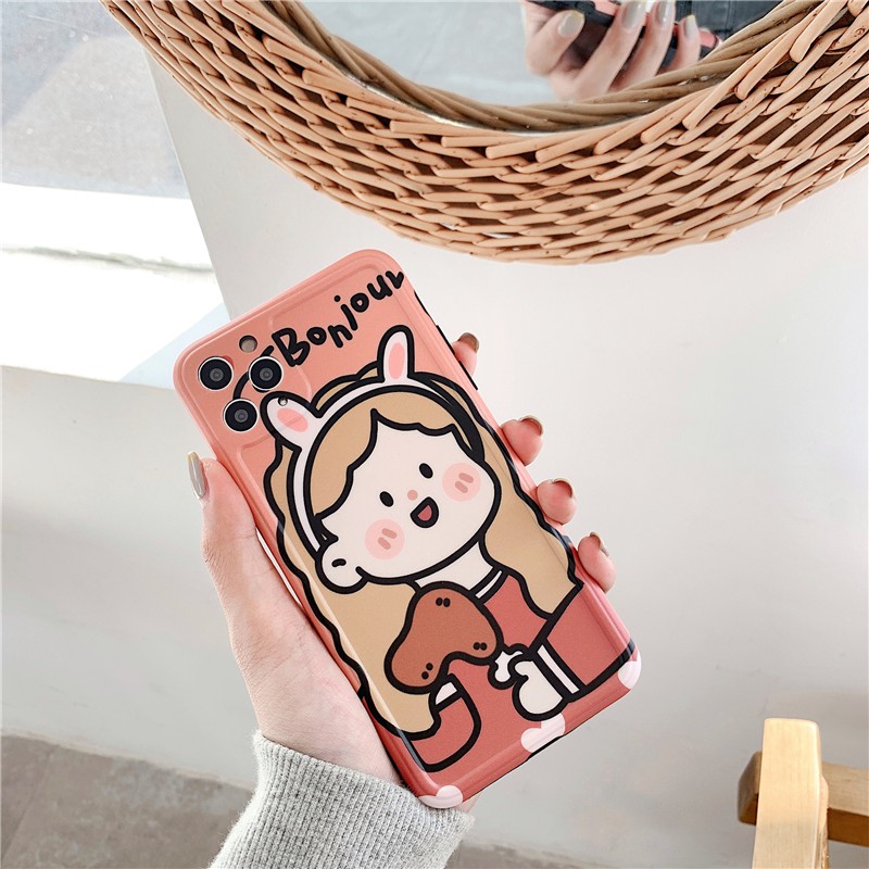 Ốp lưng iphone Bonjour IMD dày dặn viền nổi 5/5s/6/6plus/6s/6splus/7/7plus/8/8plus/x/xr/xs/11/12/pro/max/plus/promax | BigBuy360 - bigbuy360.vn