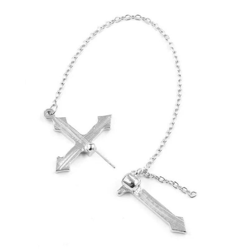 Bông tai dạng dài hình chữ thập độc đáo