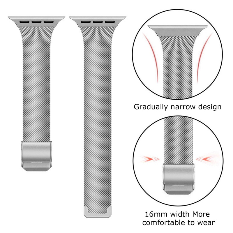 Dây đeo thay thế bằng thép không gỉ dành cho đồng hồ Apple watch 7 SE 6 5 4 3 2 1 38mm 40mm 42mm 44mm 41mm 45mm