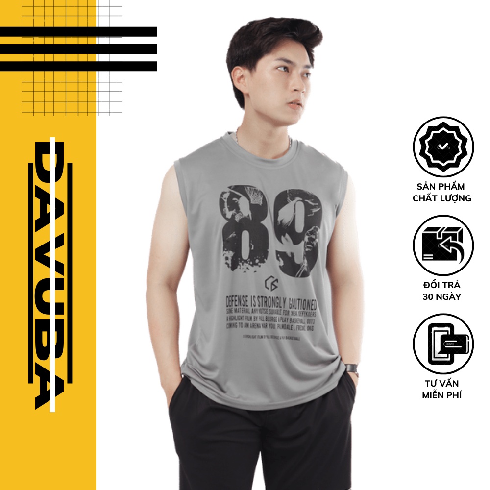 Áo ba lỗ nam thể thao gym form rộng bigsize DAVUBA BL002