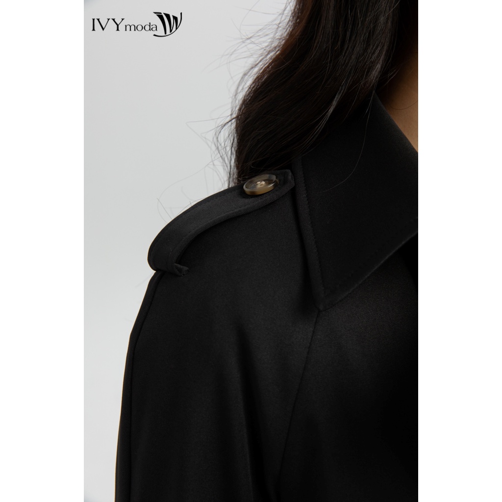 Áo Trench coat nữ xếp ly tà sau IVY moda MS 71C5955