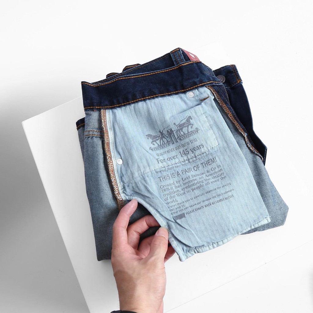 Quần short jeans nam LEVI 4 màu trơn form suông thoải mái - shop LA STORE