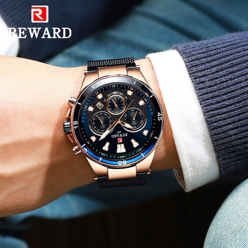 Đồng Hồ Nam Reward KT82003 BLUE Chính Hãng 2022 NEW Bảo Hành 12 Tháng Top Brand Luxury II Made in HongKong | BigBuy360 - bigbuy360.vn