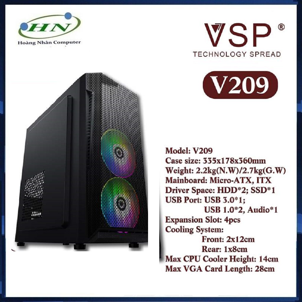 Vỏ Case Máy Tính VSP V209 - USB 3.0