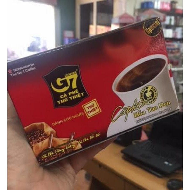 Cà Phê G7 Đen Không Đường Hộp 50 Gói *2gr - Cafe Hoà Tan Trung Nguyên