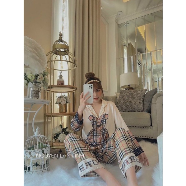 Set pijama gấu BBR LỤA LATIN SAM.CAO CẤP