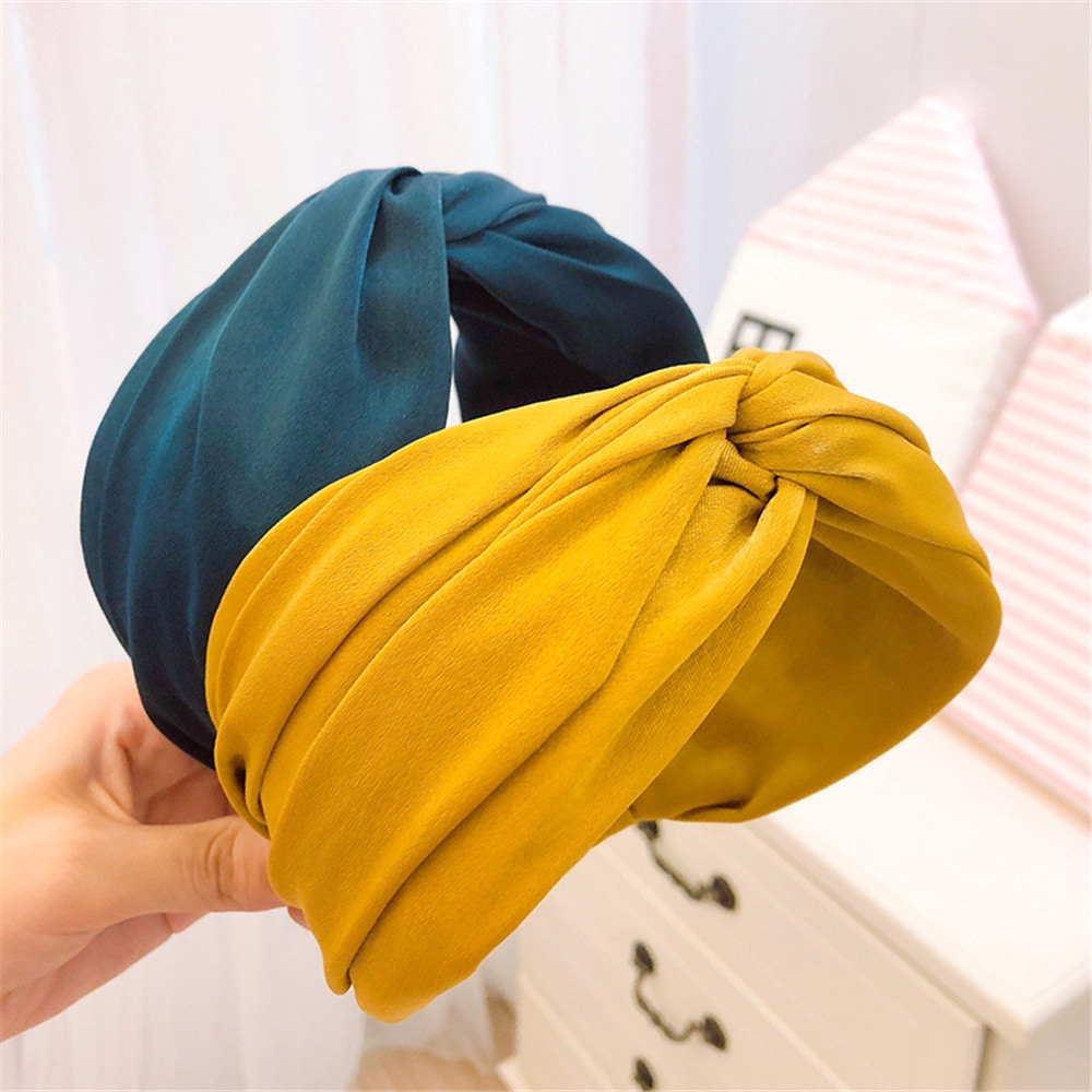 Băng đô vải chiffon bản to cho nữ