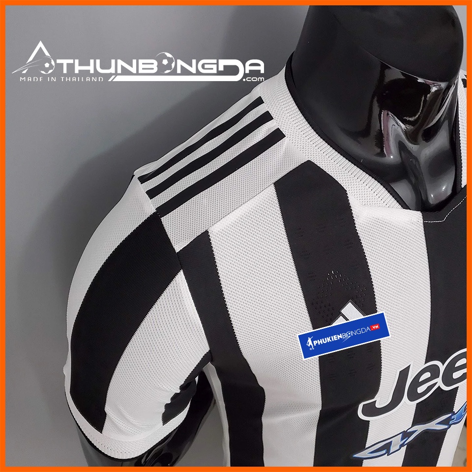 Áo Juventus sọc trắng đen sân nhà 2021/2022, 2021/22 bản PLAYER Body Slim Fit cao cấp