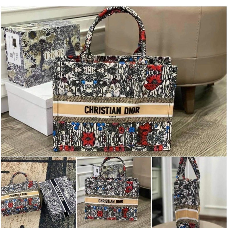 Túi Tote hàng vải canvas thêu hoa