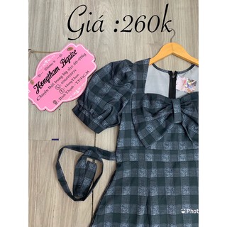 Đầm caro nơ bigsize