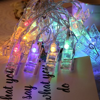 Photo clip LED light string