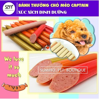 ( SLN 10 ) ( SLN 10 ) Xúc xích cho chó mèo Captain (15g/cây) (Bò/gà/vịt)