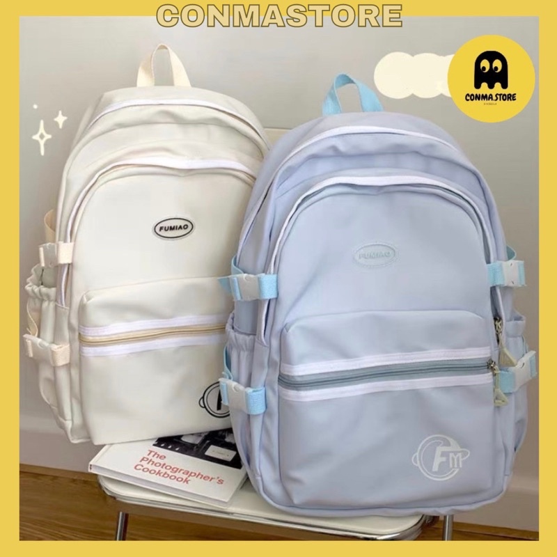 🌸 Balo Ulzzang đi học màu pastel xinh xắn nhẹ nhàng Fumi trơn ver3 🪁🌈 HÀNG CÓ SẴN 🌟 5 màu mới