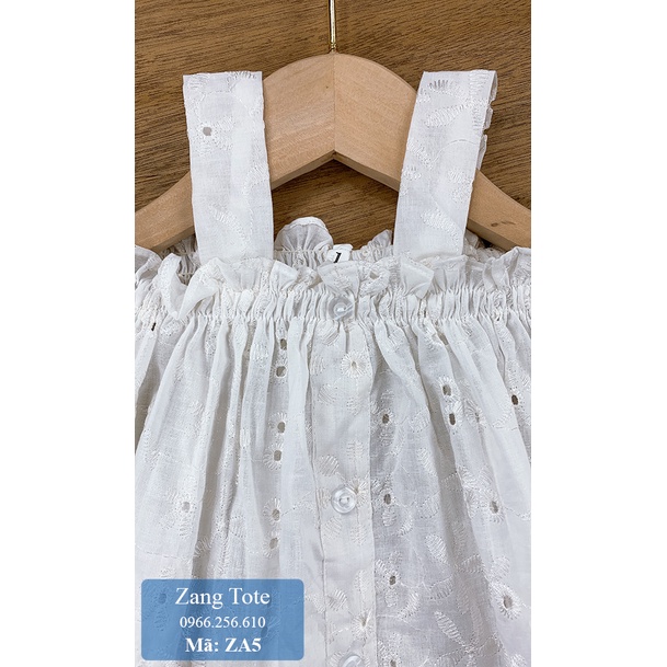 ZA5 - Áo trễ vai ren trắng diện hè cho bé gái chất boil Hàn cao cấp cực xinh đáng yêu - Zang Tote