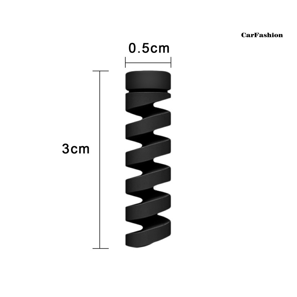 Set 12 Phụ Kiện Bảo Vệ Dây Cáp Sạc Bằng Silicon Dẻo Màu Trơn Chống Mòn Tiện Dụng