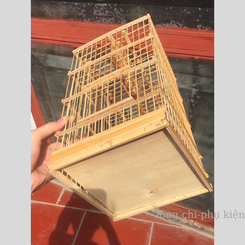 Lồng chim bẫy Khuyên BOBO tre giá rẻ 2 cửa bẫy