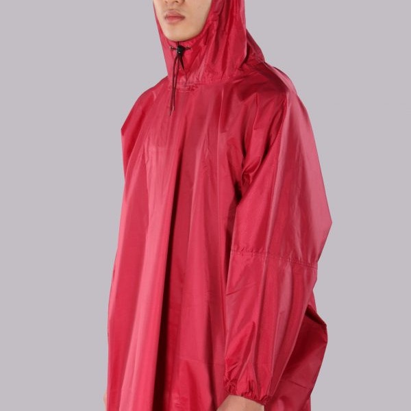 Áo Mưa 1 Người Mặc Bít Hông Đi Xe Máy Cổ Cao, Có Dây Rút, Cổ Tay Bo Chun, Chống Thấm Nước, Mang Được Balo - Rain Coat