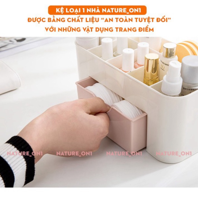 Kệ Đựng Mỹ Phẩm Có Ngăn Kéo, Nhỏ Gọn, Tiện Lợi Khi Sử Dụng, Sắp Xếp Ngăn Nắp Đồ Dùng - Khay Đựng Mỹ Phẩm Nhựa Nhiều Ngăn