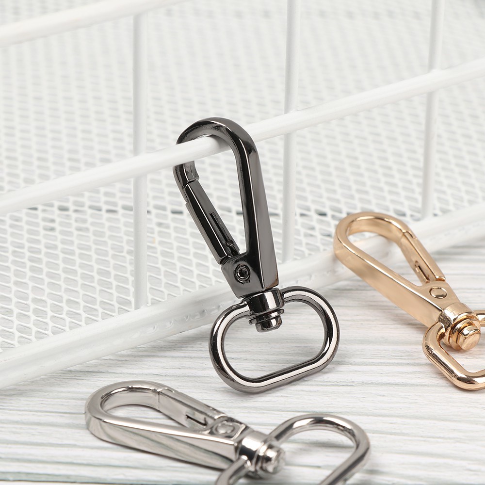 PATH 5pcs Hardware Bags Strap Buckles Jewelry Making Hook Lobster Clasp Metal DIY KeyChain Bag Part Accessories Split Ring Collar Carabiner Snap/Multicolor