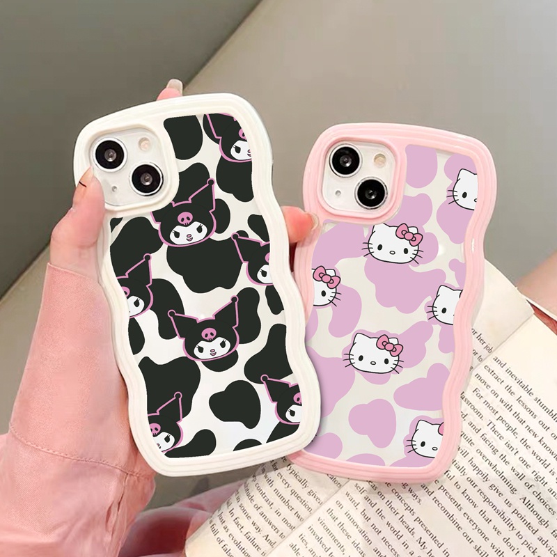 SUNTAIHO Ốp lưng iphone Ốp điện thoại trong suốt họa tiết báo hồng Kulomi thích hợp cho iPhone 11 12 13 Pro Pmax XS max XR 7 8 plus