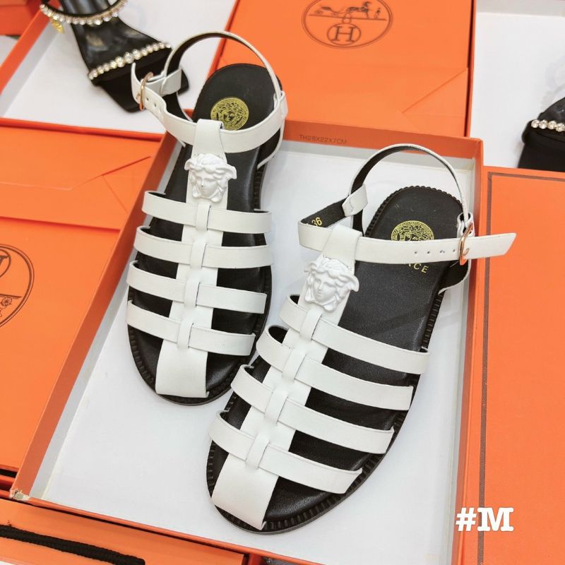 Cb Sandal Rọ Nữ Khoá Mặt Logo Da Mềm Êm Loại 1 Fullbox Bill Túi Cao Cấp