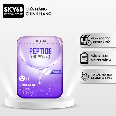 Mặt nạ giúp trẻ hoá, lắp đầy vết nhăn Foodaholic Peptide Anti Wrinkle Mask 23ml - PEPTIDE