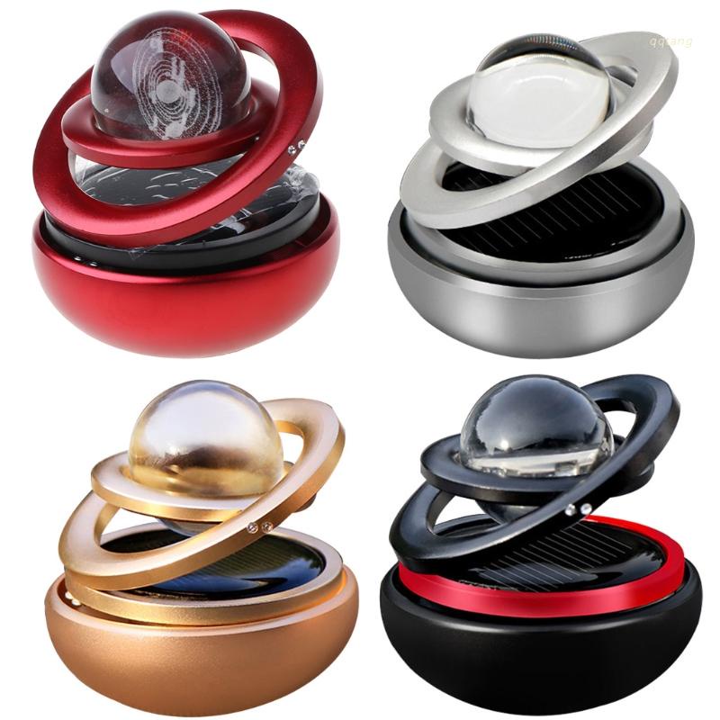 QQ Máy Khuếch Tán Tinh Dầu Thơm Dạng Xoay Sử Dụng Năng Lượng Mặt Trời Trang Trí Nội Thất Xe Hơi