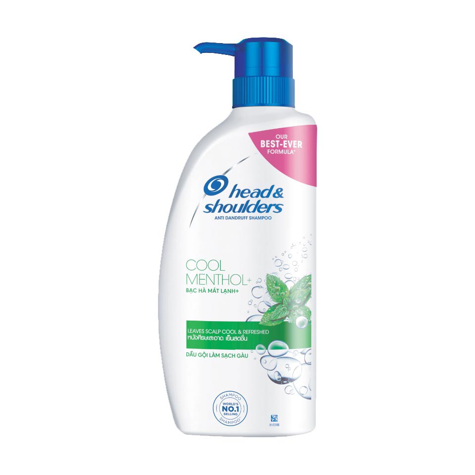 Dầu Gội Head & Shoulders Bạc Hà Mát Rượi (625ml) tặng kèm 2 ly Thủy tinh