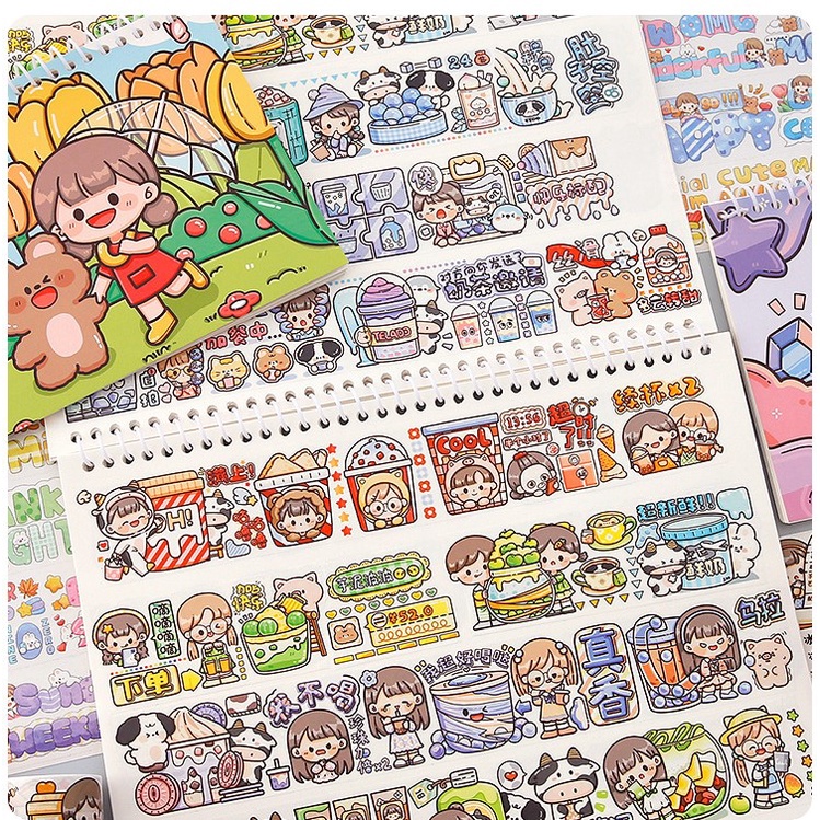 Sổ chiết STICKER lưu trữ Washi tiện lợi A4 - Tập giấy bìa cứng họa tiết DoDoJam đáng yêu size A5