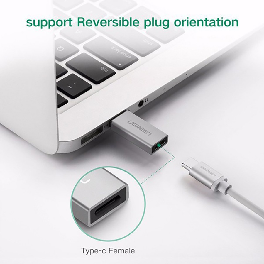 Đầu chuyển đổi USB 3.0 sang USB-C Ugreen 30705 chính hãng - Hapustore