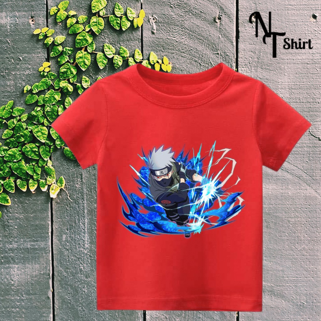 Áo thun bé trai in hình Uchiha itachi, Naruto, Kakashi, Áo cotton xịn mặc mát thoải mái 05