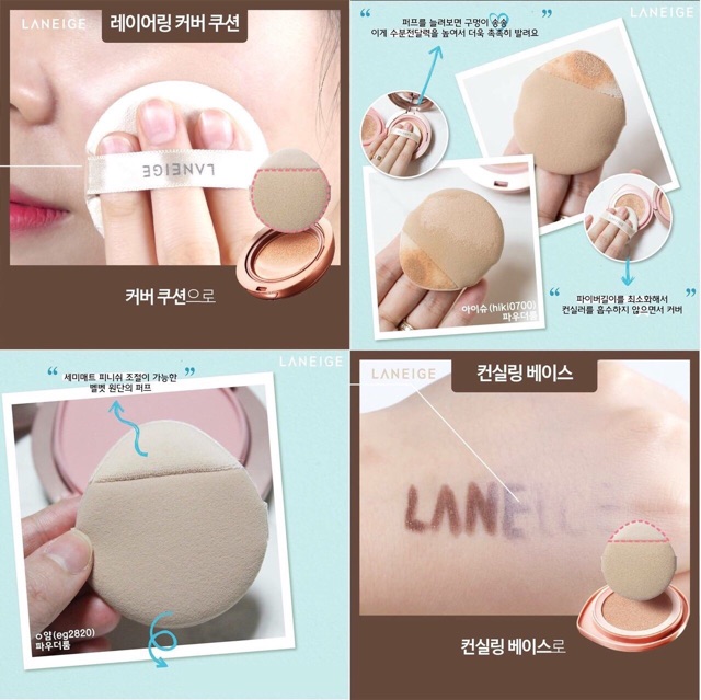 (thinhnv95) PHẤN NƯỚC LANEIGE SPF50+PA+++ LANEIGE LAYERING COVER CUSHION MẪU MỚI 2018