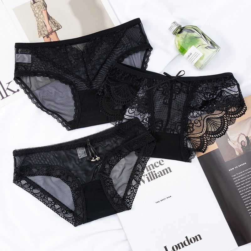 Quần lót nữ sexy ren cotton tinh khiết nóng bỏng gợi cảm KIMCHIBIKINI đồ chip Nữ quyến rũ mềm mại thoáng mát QL167