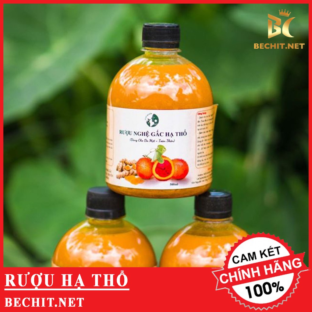 Rượu Nghệ Gấc Hạ Thổ Thoa Mặt Sau Sinh Trắng Da Mờ Thâm Nám [Hanmade] - Cốt Nghệ Gấc Hạ Thổ Loại 1