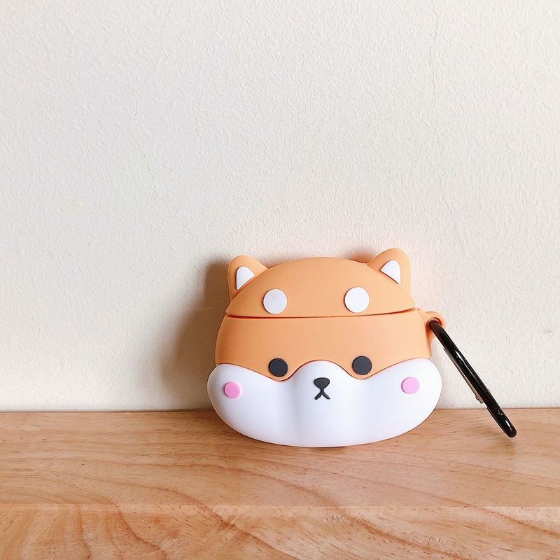 Vỏ bảo vệ hộp sạc tai nghe không dây airpods pro4 / pro5 hình chú cún corgi dễ thương